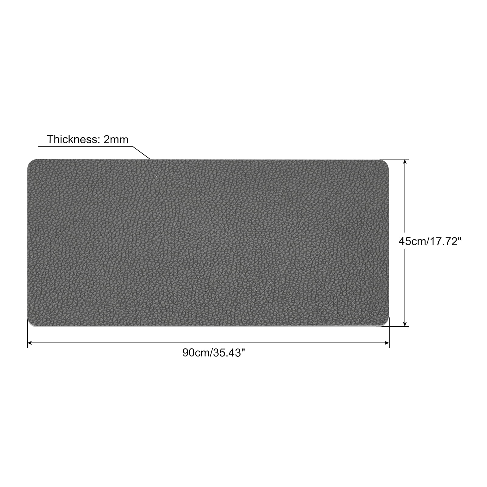 Uxcell 35"x18" Desk Mat Protector, PU Leather Dual Side Waterproof Mouse Pad Writing Mat for Office Home, Gray