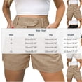 thumbnail image 2 of hlysgo Womens Chino Shorts Comfy Summer Drawstring High Waist Shorts Trendy Casual Cozy Short with Pockets Black,S, 2 of 4