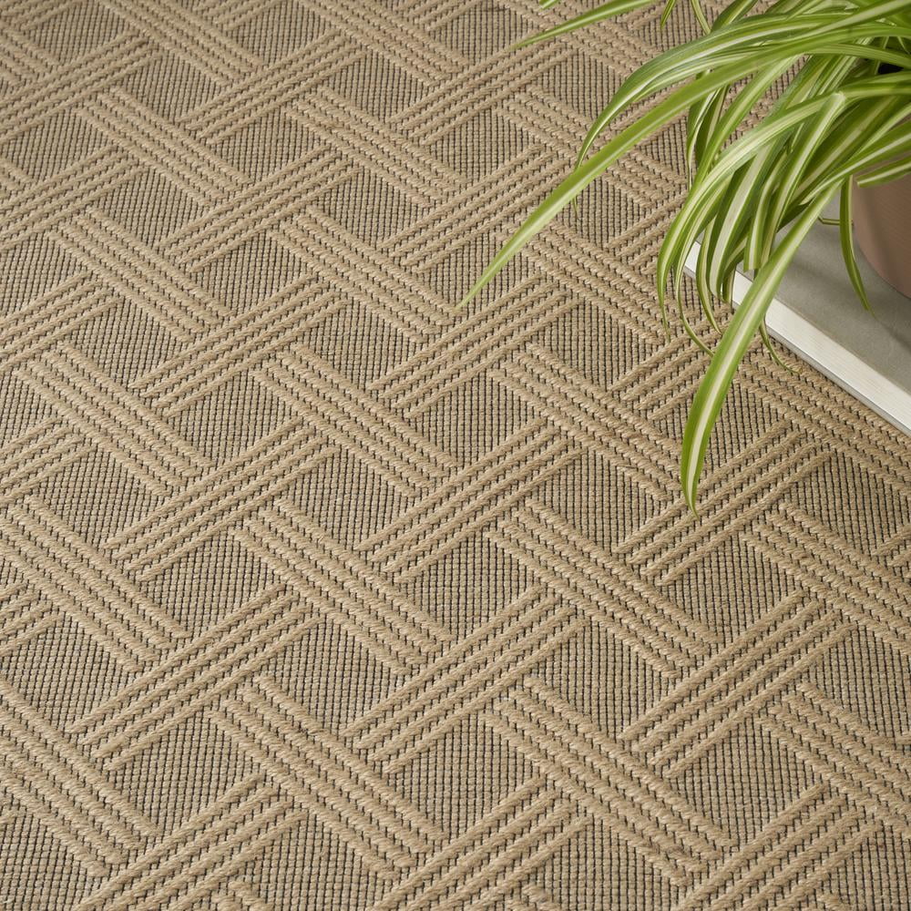 Nourison Washable Jute Geometric Natural 3'11" x 5'11" Area Rug (4x6)