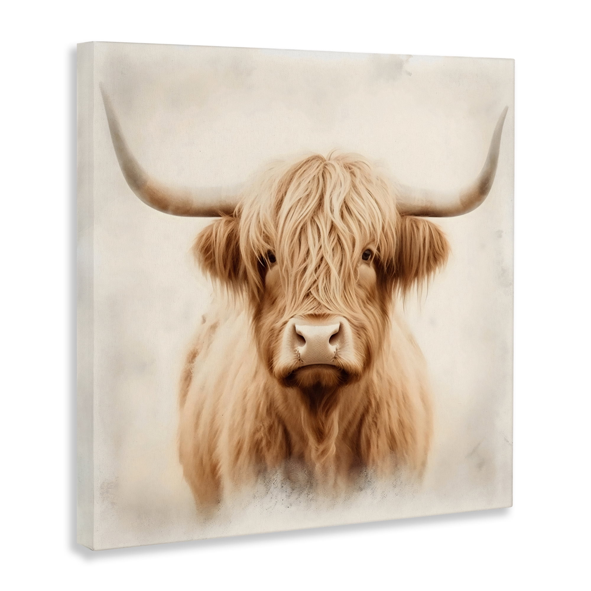 Stupell Industries Dreamy Fluffy Highland Portrait Canvas Wall Art, design by Creative Studio