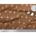 thumbnail image 3 of Soimoi Brown polyester Crepe Fabric Dot & Giraffe Animal Decor Fabric Printed BTY 42 Inch Wide, 3 of 3
