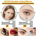 Anfauny 9 Inch Wall Mounted Makeup Mirror 1X/10X DoubleSided
