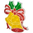 thumbnail image 6 of Northlight Lighted Bells and Holly Outdoor Christmas Decoration - 18.5", 6 of 7