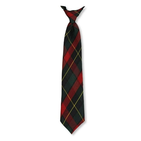 

Cookie s Adjustable Banded Necktie with Clip - green/red/gold *plaid #66* 14