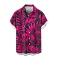 thumbnail image 4 of SCSAlgin Men's Hawaiian Shirts Short Sleeve Casual Floral Button Down Tropical Shirt Summer Holiday Beach Shirt, 4 of 5