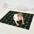thumbnail image 2 of Black Dinosaurs Neon Pattern Blanket,Comfortable Soft Flannel Throw Blanket,All Season,Warm Lightweight Blankets for Sofa Bed Couch Living Room Chair,30"x40", 2 of 4