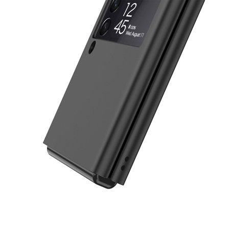 SaharaCase - Hard Shell Silicone Case for Samsung Galaxy Z Flip3 5G - Black