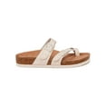 thumbnail image 2 of Time and Tru Women's Asymmetric Strap Flat Footbed Sandals, Sizes 6-11, Wide Width Available, 2 of 5