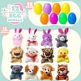 thumbnail image 2 of JOYIN 12 Pcs Prefilled Easter Eggs of Mini Stuffed Animal Plush Toys Easter Basket Stuffer for Kids Easter Egg Hunt Filler Stuffer, 2 of 7