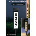 thumbnail image 2 of Solar Illuminated LED Lighted Address Sign, House Numbers for Outside Yard Home, Numbers Plaque Outdoor Waterproof by Kme, Black, 2 of 5