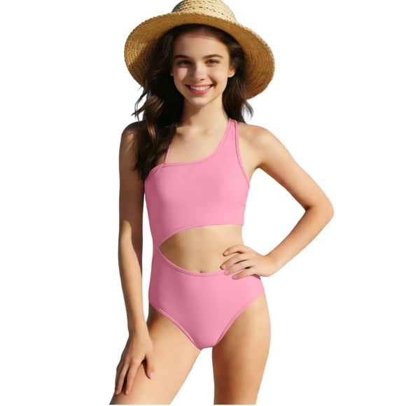 Tauxra Maillot de Bain une Pièce à une Épaule pour Femmes Maillot de Bain Couleur Unie pour Femmes Maillot de Bain de Plage Tenue d'Été pour la Piscine