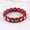 Red, variant on Rainbow Tile Bead Bracelet Stretchy Gold Miyuki Bracelet Bangles