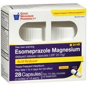 Angle View: GNP Esomeprazole Magnesium 20mg, 28 Delayed Release Capsules