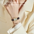 thumbnail image 2 of Bomieux Watches for Woman Dainty Elegant Womens Watches with Leather Strap Classic Vintage Retro Square Ladies Quartz Watches Gifts for Women, 2 of 6
