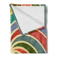thumbnail image 2 of Groovy Soft Flannel Fleece Throw Blanket, Abstract Aged Vintage Inspired Nostalgic Spiral Infinite Circle Creative Art, Cozy Plush for Indoor and Outdoor Use, 60" x 80", Multicolor, by Ambesonne, 2 of 5