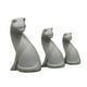 thumbnail image 4 of Conjunto de colección de figuras de gatos pequeños Adorno Figura de gato en miniatura Coleccionable para Gris, 4 of 9