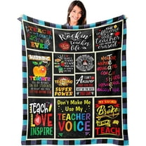 Teacher Gifts for Women Throw Blanket 50"X40", Teacher Appreciation Gifts in Bulk, Thank You Gifts for Teachers for Teachers Day Graduation Retirement Birthday Christmas Valentines Day