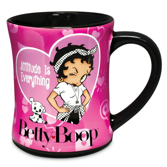 Collections Etc Betty Boop Attitude is Everything Ceramic Mug - 4.5 x 4.5 x 5