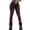Coffee, variant on Lenpel Women's Cargo Pants High Waisted Pull on Ribbed Flare Leggings Bootcut Casual Trousers with Pockets