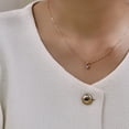 thumbnail image 5 of JeenMata X-Shaped Round Cut Lab Grown Diamond Pendant Necklace in 18K Rose Gold Plating for Women, 5 of 10