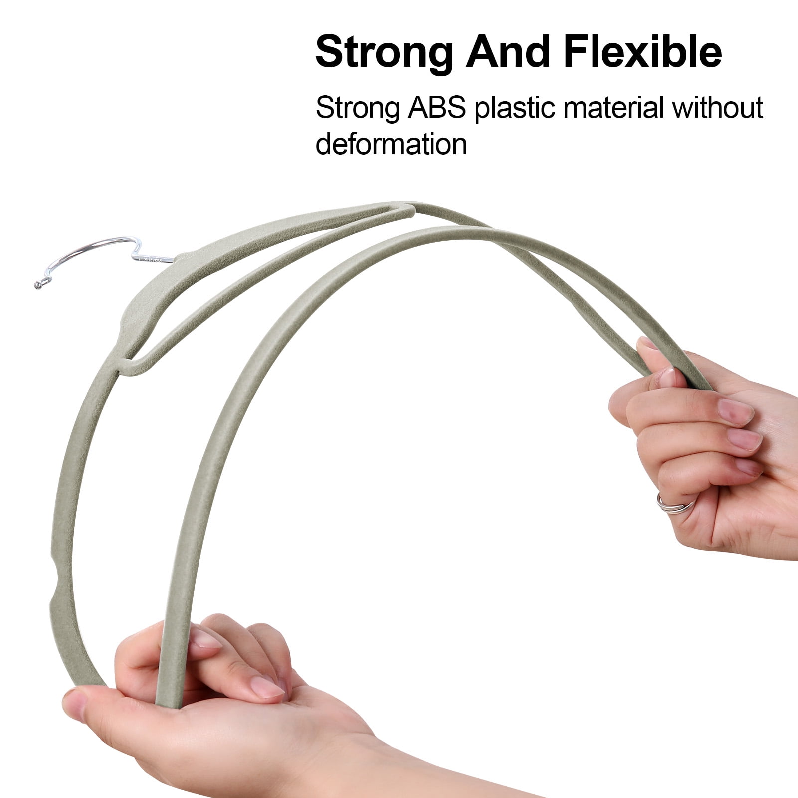 TECHZOO プレミアム品質 ベルベットハンガー 50個パック 超薄型