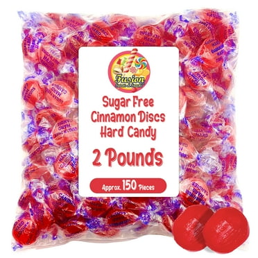 Sugar Free Cinnamon Hard Candy Arcor- 2lb Bulk Bag (Approx. 150 pieces), Individually Wrapped | Premium Sugar Free Cinnamon Candy | Delicious Cinnamon Candy Sugar Free Treats