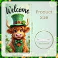 thumbnail image 2 of Green Theme Welcome Banner Gold Heart Pattern Gnome Backdrop Sunflower Design Clover Sunflower Background for Home Decoration Spring Celebration Welcome Event, 2 of 9