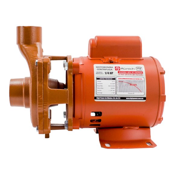 Motobomba Centrifuga Monofásica 1/4 Hp con Tecnología Alemana