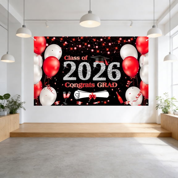 Class of 2026 Graduation Banner 8 Styles Large Graduation Photo Booth Backdrop for High School College Graduation Party Indoor Outdoor Decor(70.87x43.31in)