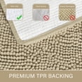 thumbnail image 4 of Alfombra de baño LOCHAS Luxury Shaggy de 60 x 140 cm, color beige, 4 of 7