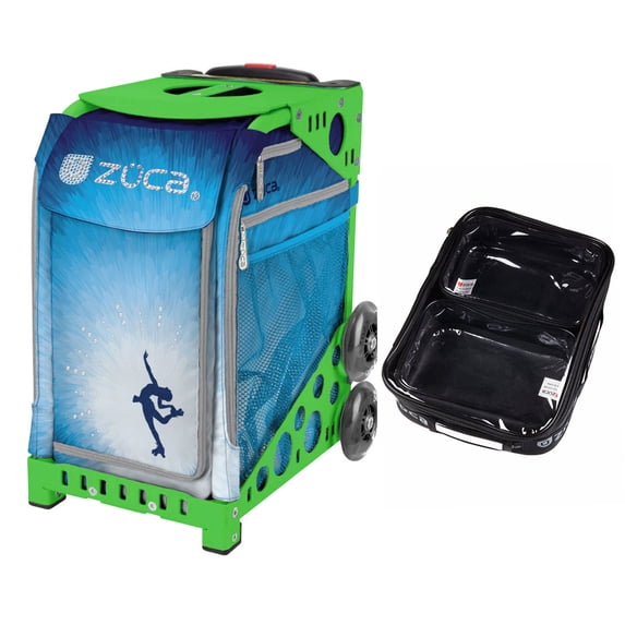 Zuca 18" Sport Bag - Roller Dreamz (Green Frame) with One Large and Two Mini Utility Pouch
