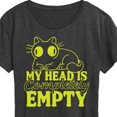 thumbnail image 3 of Instant Message - Cat Lovers - My Head Is Completely Empty - Women's Short Sleeve Graphic T-Shirt, 3 of 6