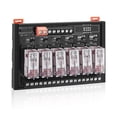 thumbnail image 1 of DC 24V Relay Module, 6 Channel SPDT Switch Module with Isolated Optocoupler DIN Rail Mount Pluggabl, 1 of 5