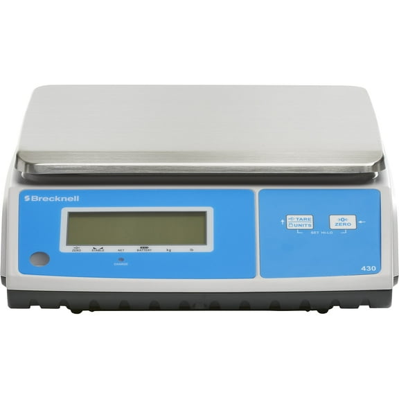Brecknell Model 430 Digital Portion Control Scale White/Silver/Blue 30 Lbs. Capacity 430-30