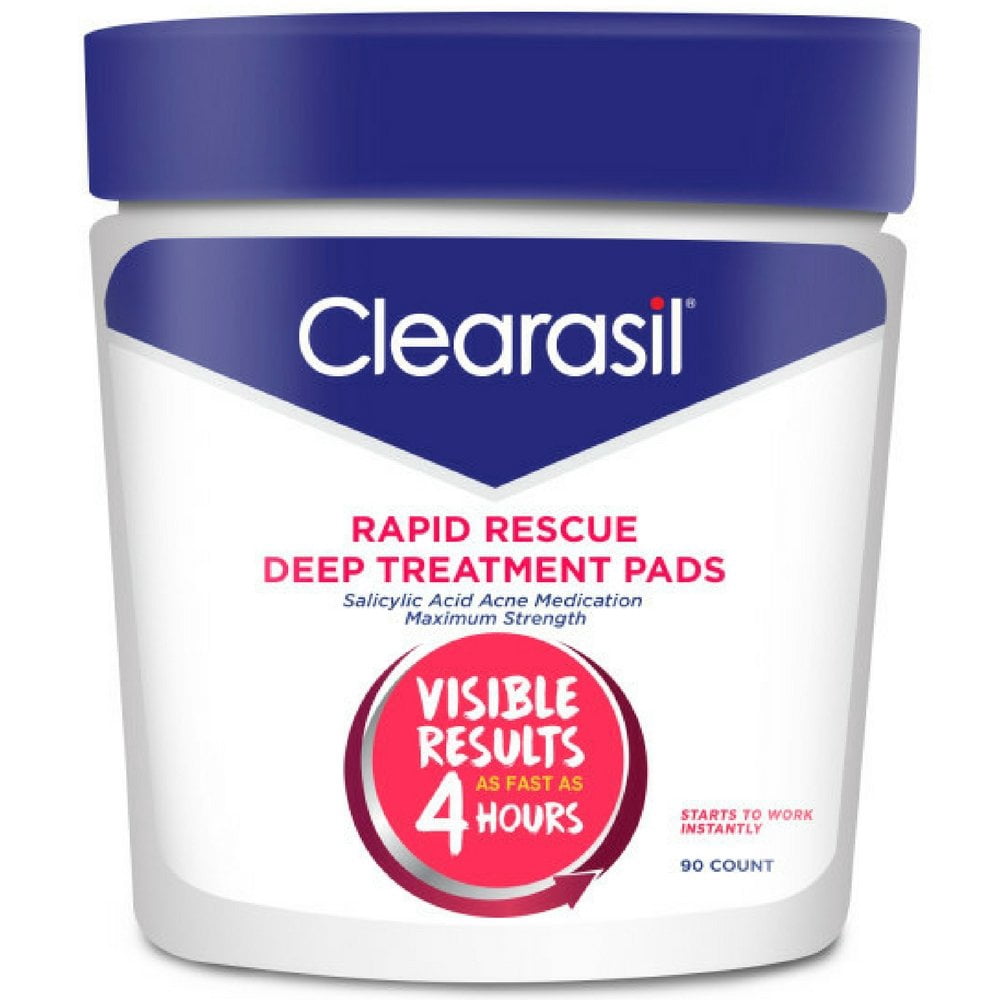 Pack of (6) Clearasil Ultra Rapid Action Acne Treatment Pore Cleansing Pads, 90 Count