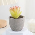 thumbnail image 4 of MMJ Artificial Potted Plants Faux Plants Small Plastic White Planter Tabletop Desk Home Office Decor 2.76x2.68x2.68in, 4 of 6