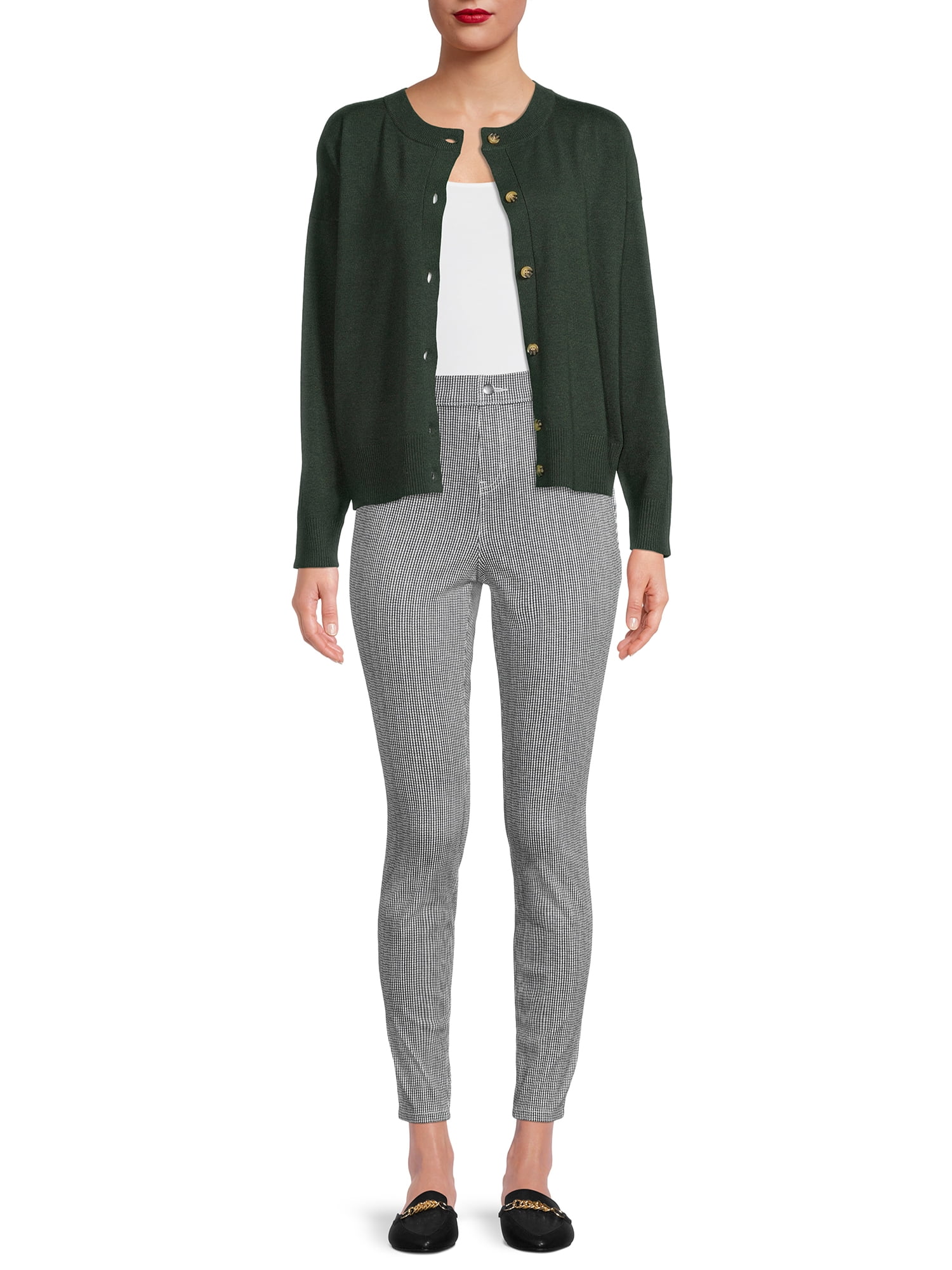 Time and Tru Women's Button Front Cardigan Sweater