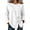 White, variant on Klisyaur Womens Crew Neck Shirts Side Button Up Long Sleeve Tunic Tops Casual Loose Comfy Fall Winter Blouses