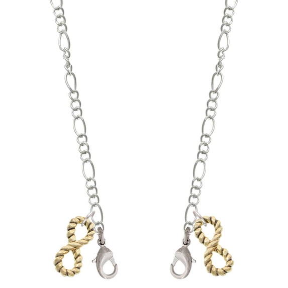 Goldtone Infinity Rope Silvertone Face Mask Necklace