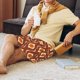 thumbnail image 5 of Fotbe 70's Retro Pantalones Cortos de Pijama para Hombre, Ropa de Dormir, Pantalones de Pijama Cortos para Hombre-Small, 5 of 6