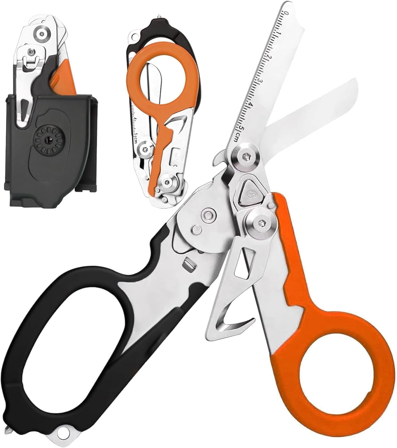 Trauma Shears,6 in-1 Emergency Response Shears with Protective Sheath,Medical Scissors Trauma Scissors for Outdoor Camping Rescue