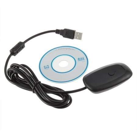 SANOXY Black Wireless Gaming USB Adapter Receiver for Microsoft XBOX 360 PC