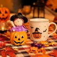 thumbnail image 5 of Sruoe Halloween Decorations, Witch Figurine Jack O Lantern Resin Statue, 3.94 Inch Tabletop Halloween Knick Knacks for Shelf Mantel Tiered Tray Home Party Display, Halloween Decorations Indoor, 5 of 8
