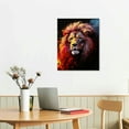 thumbnail image 2 of ONETECH  Lion Canvas Wall Art Framed Wall Decor for Men's Gift Lion Room Decor Colourful Pictures Animal Painting to Decorate Home,Office, Living Room Bedroom, 2 of 4