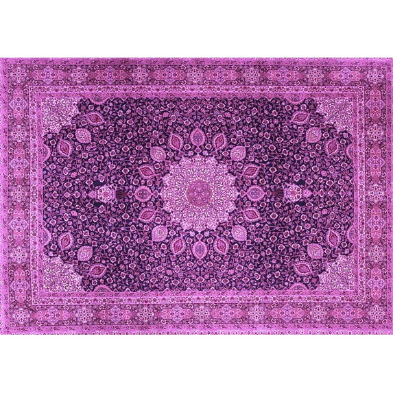 Ahgly Company Indoor Rectangle Persian Purple Traditional Area Rugs, 5' x 7'