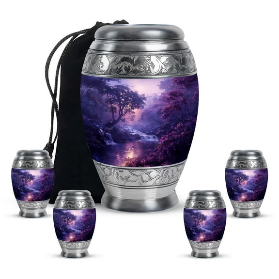 KARYLIZ Forest Urns, Funeral Urn For Ashes For Women, Cremation Urn Ash, Decorative for Funeral & Burial Human Adult Remains, Memorial Gift for Grandfather & Grandmother