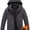 Gray, variant on NEIKU Men's Winter Coat Hooded Work Jacket, Warm Quilted Cotton Lined Outdoor Heavy Duty Outerwear Coat Black L