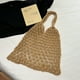 thumbnail image 4 of Transporte Manejo Malla Mesh Tote Hollow Out Bag Women Algodón Capacidad Gran Color Sólido Playa Verano, 4 of 9