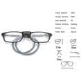 thumbnail image 5 of Lunettes de Lecture de Haute Qualité Tr Absorption Magnétique Suspendue pour Cou Funky Readers, 5 of 5