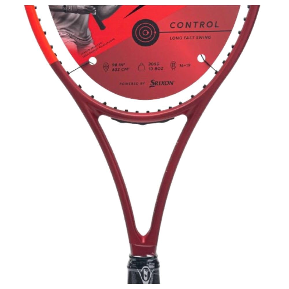Dunlop CX 200 Tennis Racquet, Red/Black 4 1/2